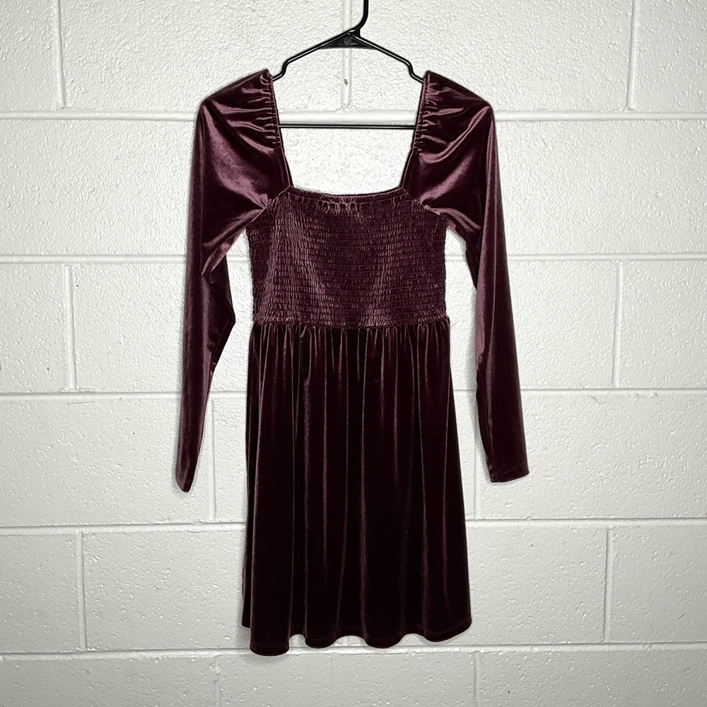 < GAP Velvet Square Neck Mini Dress Size Medium > - Picture 2 of 6